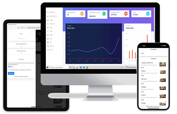 Interface LastBistro pour restaurateurs